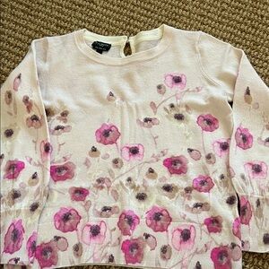 Girls' Pink Floral Sweater by J. Crew